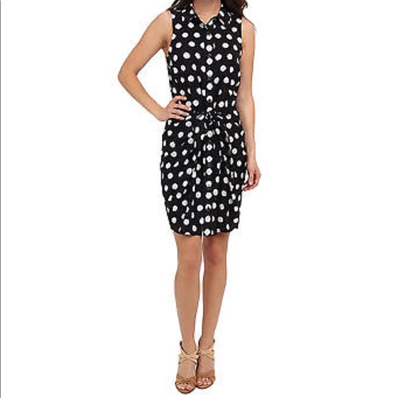 Michael Kors Dresses & Skirts - MICHAEL KORS Knotted Polka Dot Sleeveless Dress